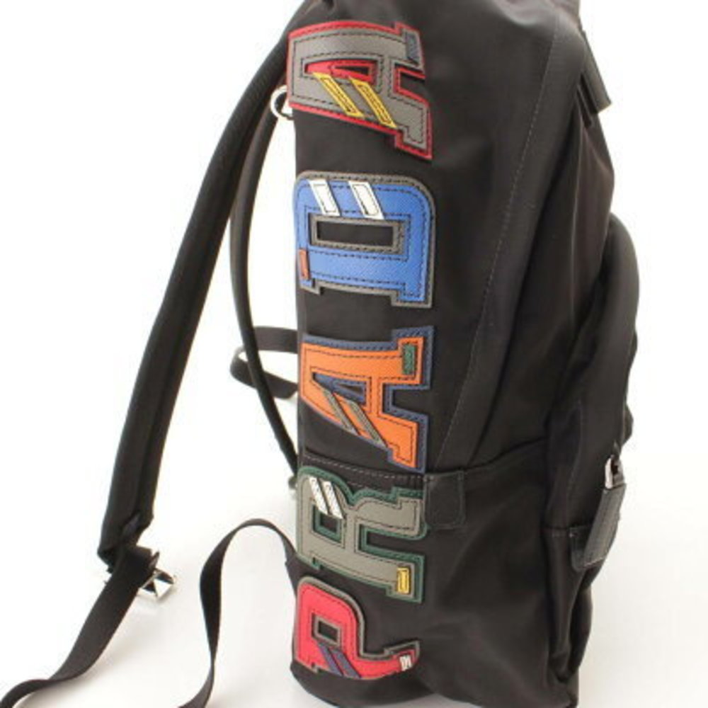 Prada Nylon Logo Patch Backpack Rucksack Black - image 7